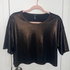 Bronze Shimmery Crop Top Large